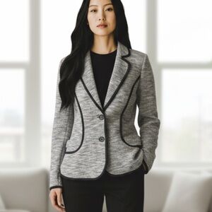 Anthropologie Cartonnier knit piped blazer size XS